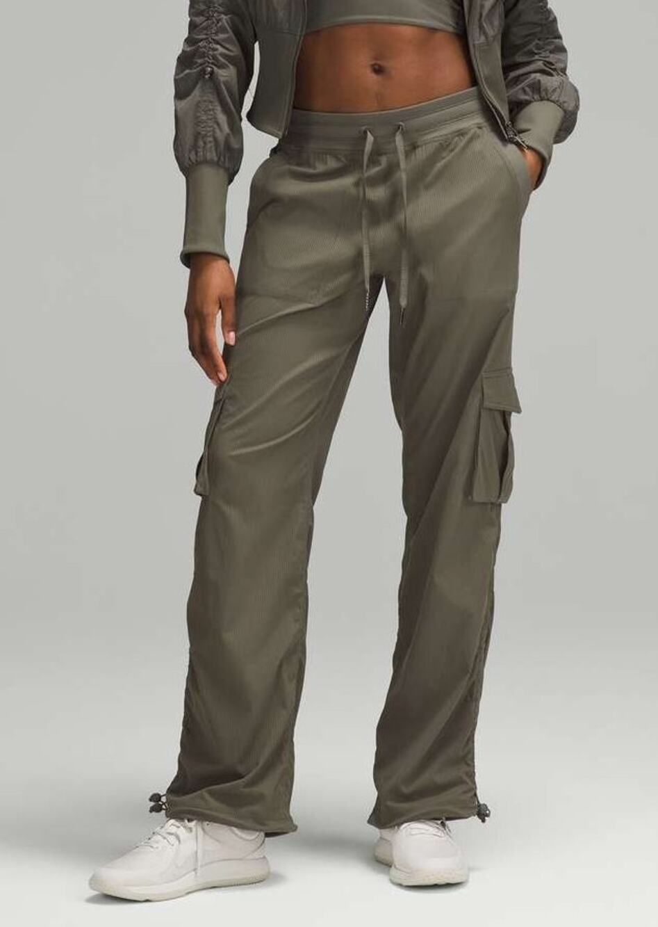 Lululemon Dance Studio Cargo Pants Size S Olive Green Athleisure Utility Lounge